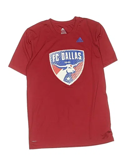 Pre-owned Adidas Originals Kids' Short Sleeve T-shirt In Burgundy