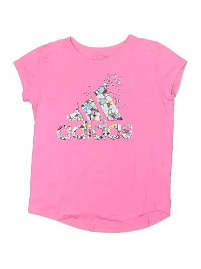 Pre-owned Adidas Originals Kids' Short Sleeve T-shirt In Pink