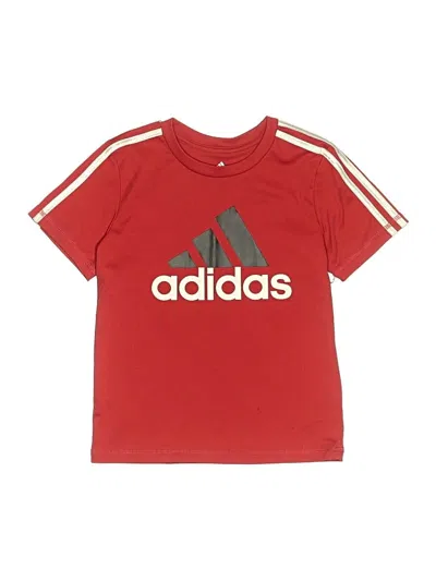 Pre-owned Adidas Originals Kids' Short Sleeve T-shirt In Red