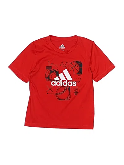 Pre-owned Adidas Originals Kids' Short Sleeve T-shirt In Red