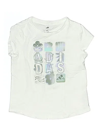 Pre-owned Adidas Originals Kids' Short Sleeve T-shirt In White