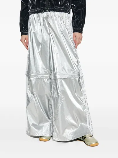 Adidas Originals Side-stripe Layered Trousers In Silver