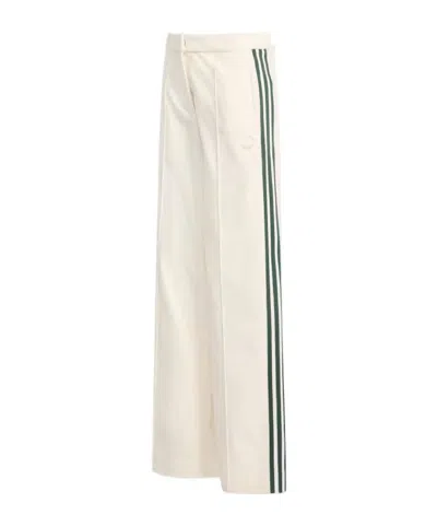Adidas Originals Side-stripe Trousers In White