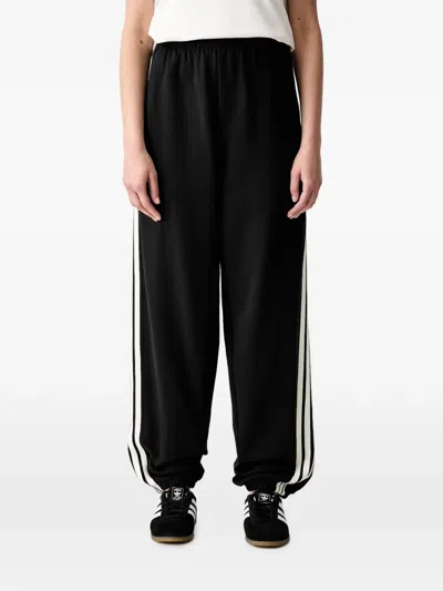 Adidas Originals Side-stripe Track Pants In Black