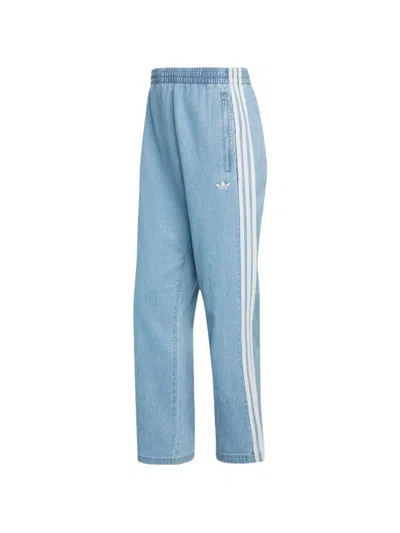 Adidas Originals Side-stripe Track Pants In Blue