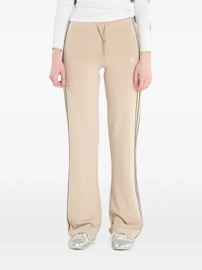 Adidas Originals Side-stripe Track Pants In Neutral