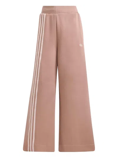 Adidas Originals Signature 3-stripes Logo Trousers In Pink