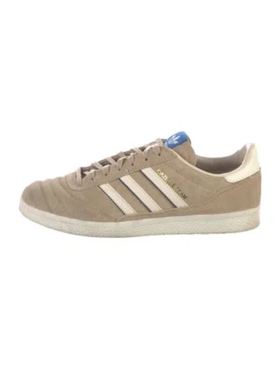 Pre-owned Adidas Originals Signature Logo Suede Sneakers In Neutral