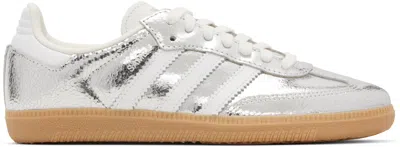 Adidas Originals Metallic Silver Samba Sneakers In Multi