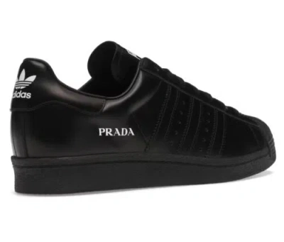 Pre-owned Adidas Originals Size 7.5 - Adidas Prada X Superstar Core Black Brand In Box Authentic