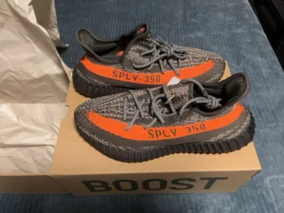 Pre-owned Adidas Originals Size 9.5 - Adidas Yeezy Boost 350 V2 Carbon Beluga In Gray
