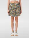 Adidas Originals High Waist Floral Pleated Mini Skirt In White