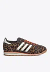 Adidas Originals Womens Adidas Sl 72 Leopard-print Suede And Mesh Low-top Trainers In Brown