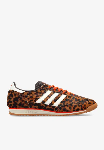 Adidas Originals Sl 72 Og Low-top Sneakers In Print In Brown