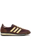 Adidas Originals Adidas Mens Maroon Almost Yellow Pre X Wales Bonner Brand-stripe Woven Low-top Trainers In Brown