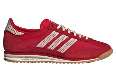 Pre-owned Adidas Originals Sl 72 Og Scarlet Crochet (women's) Sneakers In Better Scarelet Red/wonder White/off White