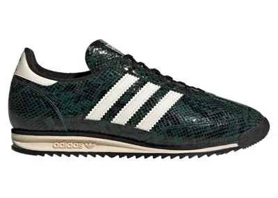 Pre-owned Adidas Originals Sl 72 Og Snakeskin (women's) Sneakers In Collegiate Green/core Black/cream White
