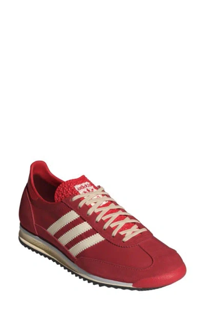 Adidas Originals Sl 72 Og Sneaker In Burgundy/ Cream White