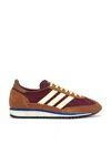 Adidas Originals Low Top Sneakers Suede Accents In Maroon  Almost Yellow  & Preloved Brown