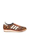 Adidas Originals Womens Adidas Sl 72 Leopard-print Suede And Mesh Low-top Trainers In Animal Print