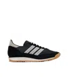 Adidas Originals Womens Sl 72 Suede And Mesh Low-top Trainer Black Wonder White Offwh In Core Black/wonder White/off White