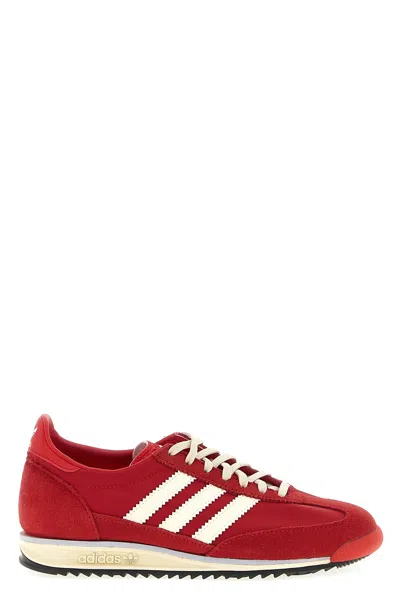 Adidas Originals Sl 72 Sneakers With Rubber Sole And Stripes In Red