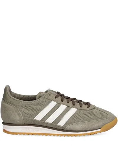Adidas Originals Sl 72 Og Suede And Leather-trimmed Mesh Sneakers In Green