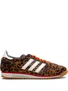 Adidas Originals Womens Adidas Sl 72 Leopard-print Suede And Mesh Low-top Trainers In Multi
