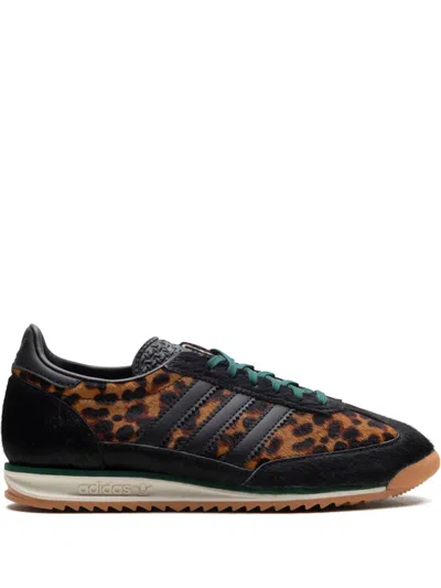 ADIDAS ORIGINALS SL 72 "LEOPARD PRINT COLLEGIATE GREEN" SNEAKERS
