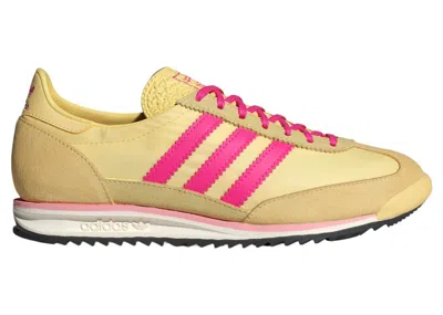 Pre-owned Adidas Originals Sl 72 Og (women's) Sneakers In Almost Yellow/core Black/shock Pink