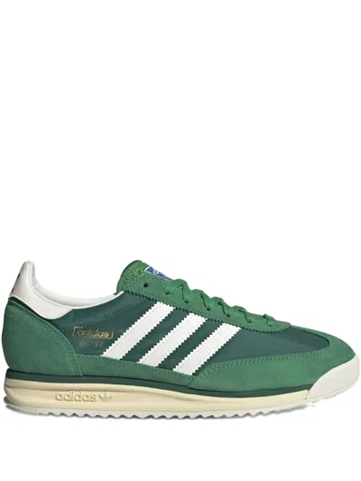 Adidas Originals Sl 72 Suede Leather Sneakers In Green