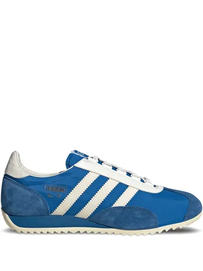 Adidas Originals Sl 72 Three-stripe Sneakers In Blue