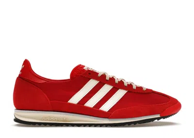 Pre-owned Adidas Originals Sl 72 (women's) Sneakers In Better Scarelet Red/cream White/halo Blue