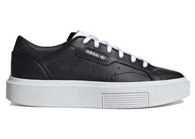Pre-owned Adidas Originals Sleek Super Black White (women's) Sneakers In Core Black/footwear White