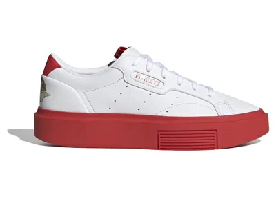 Pre-owned Adidas Originals Sleek Super Fiorucci (women's) Sneakers In Footwear White/red/core Black In Multi