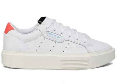 Pre-owned Adidas Originals Sleek Super White Croc (women's) Sneakers In Footwear White/solar Red