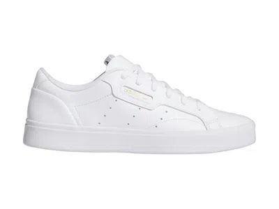 Pre-owned Adidas Originals Sleek (women's) Sneakers In Cloud White/core Black/gold Metallic