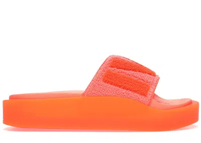 Pre-owned Adidas Originals Slides Beyonce Ivy Park Sneakers In Screaming Orange/solar Orange