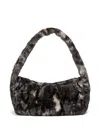 Adidas Originals Small Faux-fur Shoulder Bag In Black