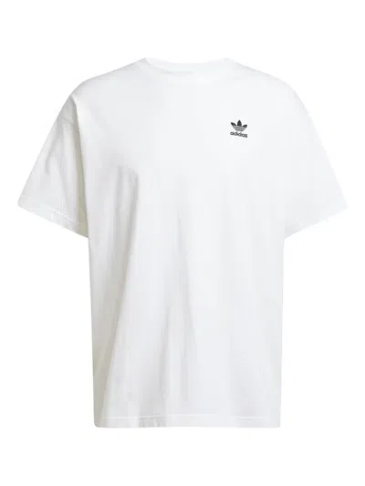 Adidas Originals Small-logo Cotton T-shirt In White