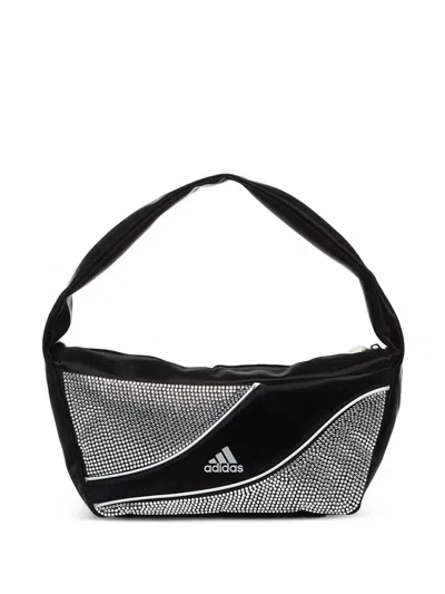 Adidas Originals Small Rhinestone Tote Bag In Black