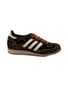 Adidas Originals Womens Adidas Sl 72 Leopard-print Suede And Mesh Low-top Trainers In Black