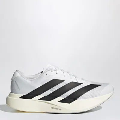 Adidas Originals Adidas Adizero Evo White Sneakers With Signature 3-stripes In Gray