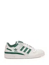 Adidas Originals White & Green Forum Low Sneakers In White