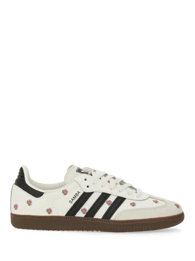 Adidas Originals Samba Og "purple Floral" Sneakers In White