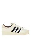 Adidas Originals Crocodile-effect Three-stripe Trainers In White