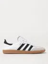 Adidas Originals Adidas Men's White Core Black Gold Me Sambae Suede And Leather Low-top Trainers In White