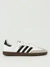 Adidas Originals Adidas Men's White Core Black Gold Me Sambae Suede And Leather Low-top Trainers In White