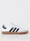 Adidas Originals Adidas Men's White Core Black Gold Me Sambae Suede And Leather Low-top Trainers In White