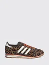 Adidas Originals Womens Adidas Sl 72 Leopard-print Suede And Mesh Low-top Trainers In Animal Print
